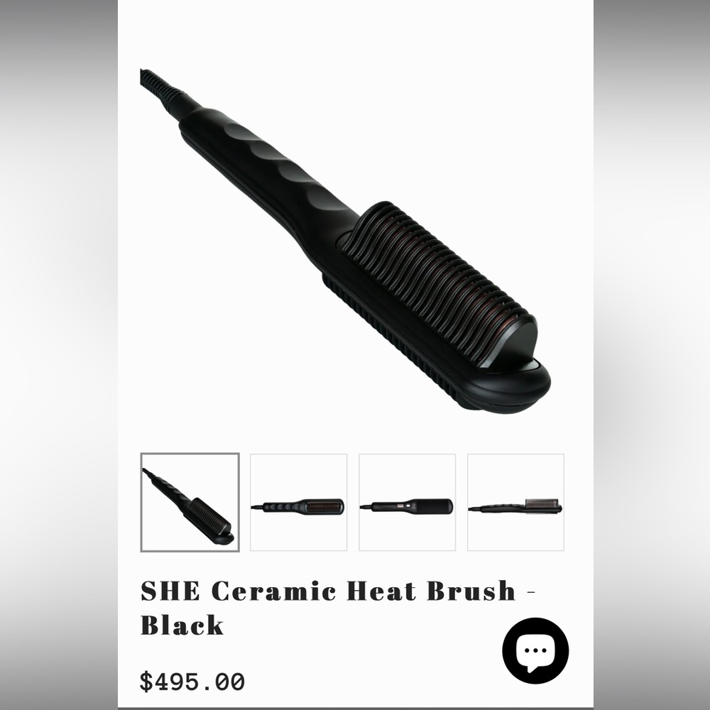 SHE ceramic brush n go straightener